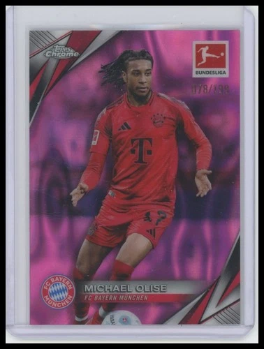 Michael Olise 2024 Topps Chrome Pink Lava /199