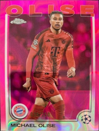 Michael Olise 2024 Topps Chrome Pink Lava Refractor /250