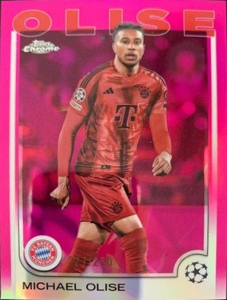 Michael Olise 2024 Topps Chrome Pink Refractor /250