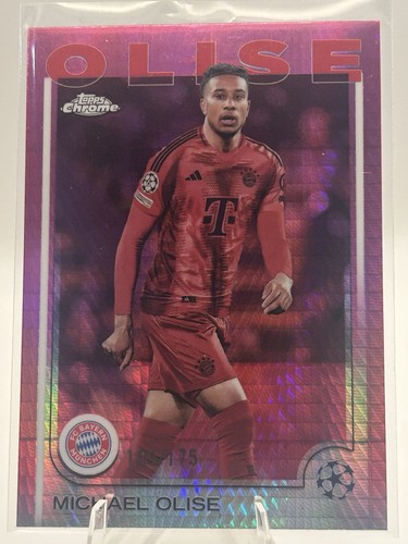 Michael Olise 2024 Topps Chrome Pink Shimmer /175