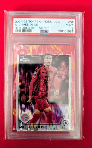 Michael Olise 2024 Topps Chrome Red Gold Refractor