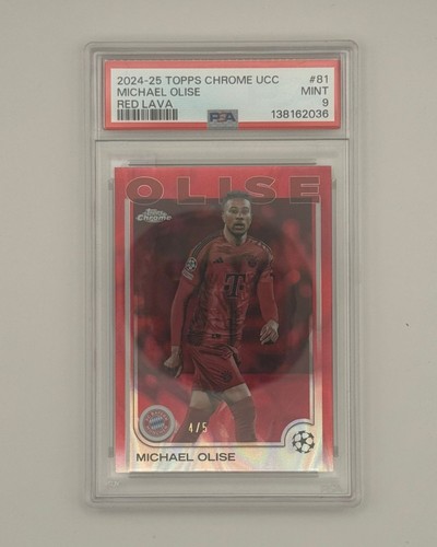Michael Olise 2024 Topps Chrome Red Lava /5