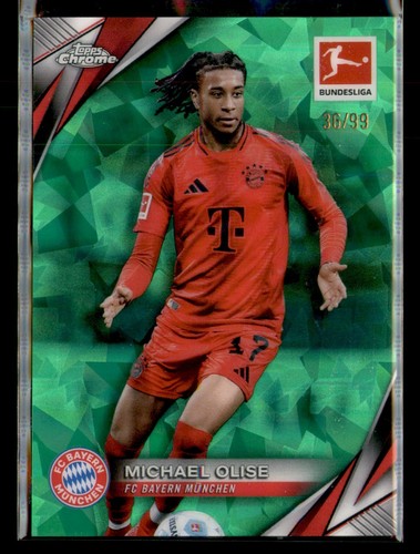 Michael Olise 2024 Topps Chrome Sapphire Green /99