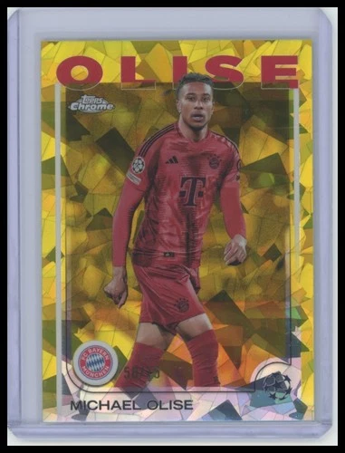 Michael Olise 2024 Topps Chrome Sapphire UEFA Yellow Sapphire /75