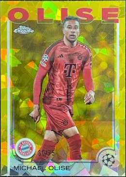 Michael Olise 2024 Topps Chrome Sapphire Yellow /75