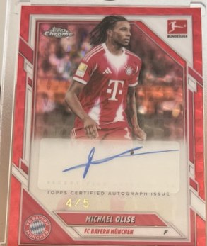 Michael Olise 2025 Topps Chrome Topps Fractor /52