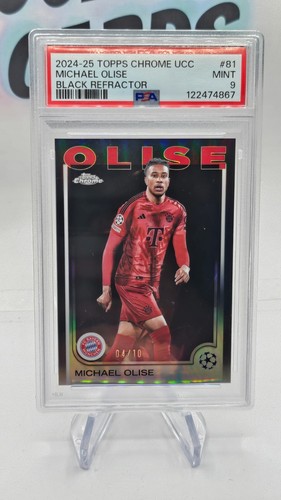 Michael Olise 2024 Topps Chrome True Black Refractor /10