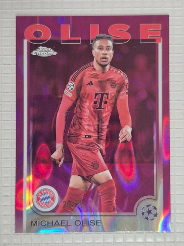 Michael Olise 2024 Topps Chrome UCL Violet /75