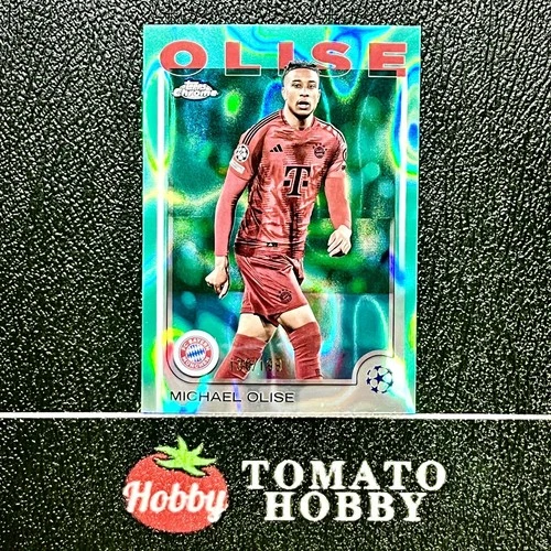 Michael Olise 2024 Topps Chrome UEFA Aqua Lava Refractor /199