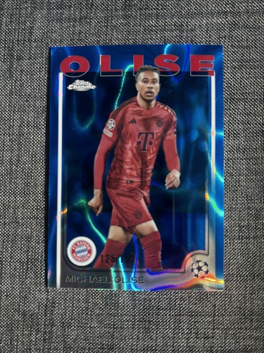Michael Olise 2024 Topps Chrome UEFA Blue Lava Refractor /150