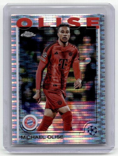 Michael Olise 2024 Topps Chrome UEFA Club Competitions Pulsar Rifrattore