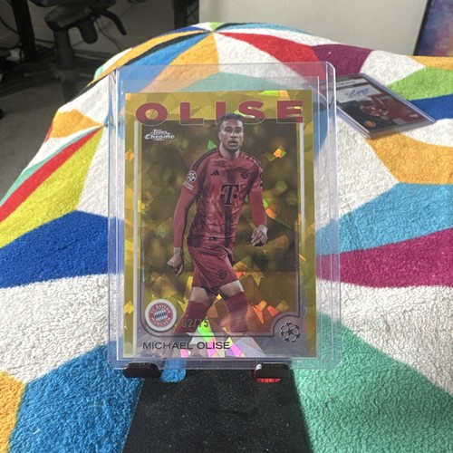 Michael Olise 2024 Topps Chrome UEFA Club Competitions Sapphire Edition Yellow /75