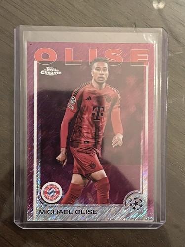 Michael Olise 2024 Topps Chrome UEFA Magenta Shimmer