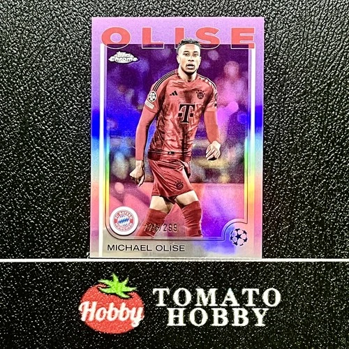Michael Olise 2024 Topps Chrome UEFA Violet Refractor /299