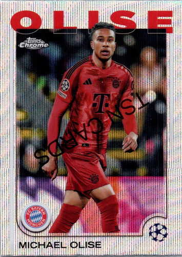 Michael Olise 2024 Topps Chrome UEFA Wave Refractor