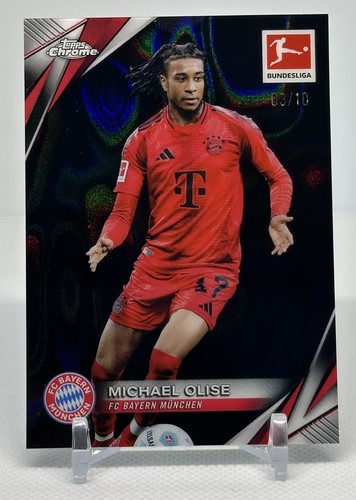 Michael Olise 2024 Topps Chrome Zaffiro Nero /10