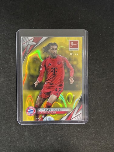 Michael Olise 2024 Topps Cromo Bundesliga Amarillo Lava Refractor /75