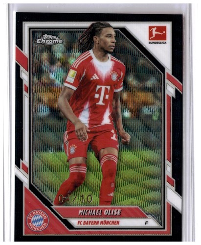 Michael Olise 2025 Topps Cromo Bundesliga Black Wave /10