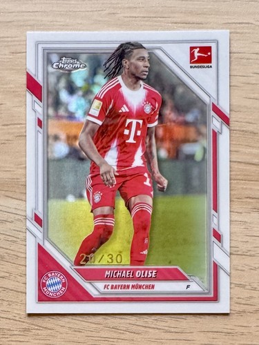 Michael Olise 2025 Topps Cromo Bundesliga Blanco Refractor /30