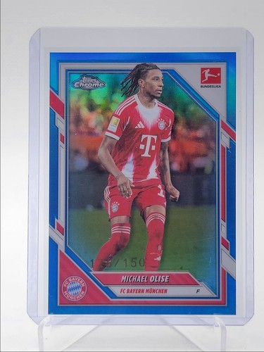 Michael Olise 2025 Topps Cromo Bundesliga Blue Refractor /150