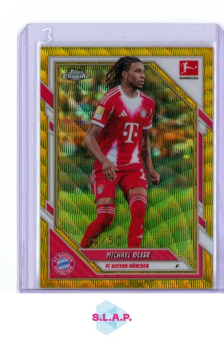 Michael Olise 2025 Topps Cromo Bundesliga Gold Wave /50