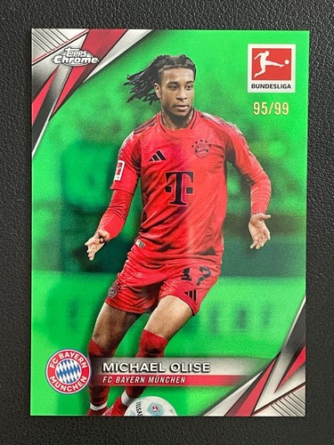 Michael Olise 2024 Topps Cromo Bundesliga Green Refractor /99