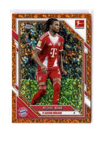 Michael Olise 2025 Topps Cromo Bundesliga Naranja Mini Diamantes /25