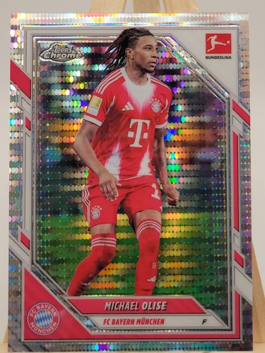 Michael Olise 2025 Topps Cromo Bundesliga Plata Pulsar Refractor