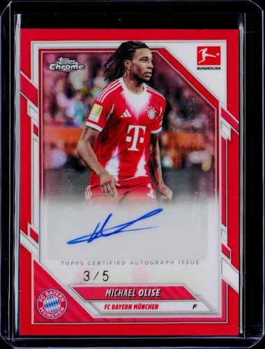 Michael Olise 2025 Topps Cromo Bundesliga Rojo /5