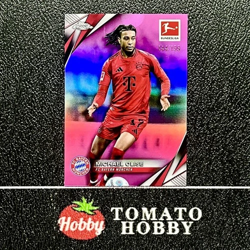 Michael Olise 2024 Topps Cromo Bundesliga Rosa Refractor /199