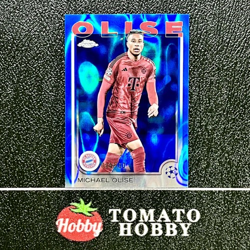 Michael Olise 2024 Topps Cromo UEFA 2024-25 Blue Lava Refractor /150