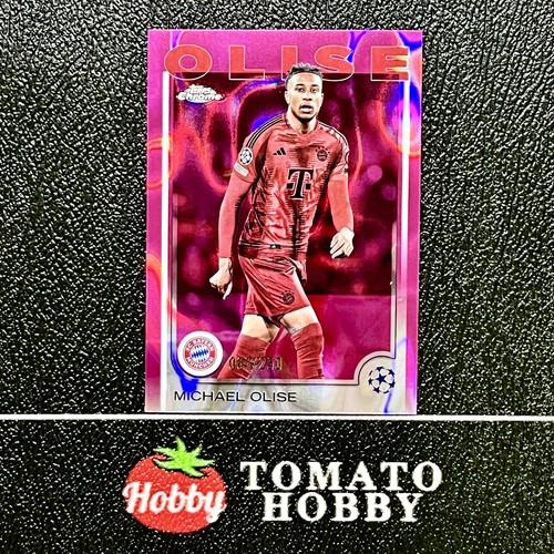 Michael Olise 2024 Topps Cromo UEFA 2024-25 Rosa Lava Rifrattore /250
