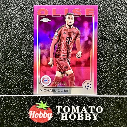 Michael Olise 2024 Topps Cromo UEFA 2024-25 Rosa Refractor /250