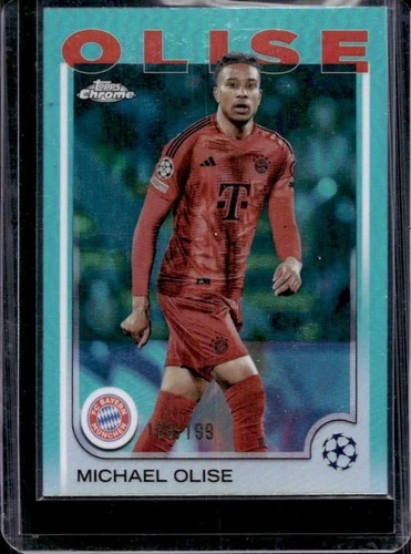 Michael Olise 2024 Topps Cromo UEFA Aqua Refractor /199