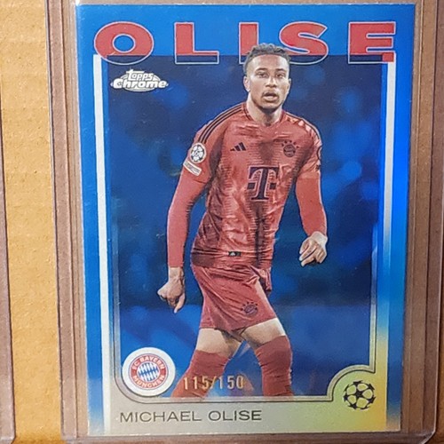Michael Olise 2024 Topps Cromo UEFA Azul Refractor /150