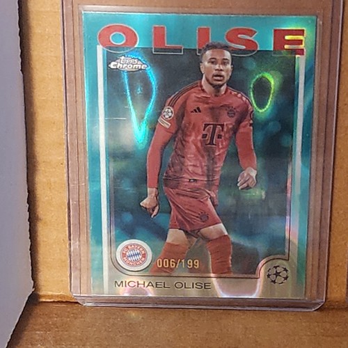 Michael Olise 2024 Topps Cromo UEFA Champions Collection Aqua Lava Refractor /199