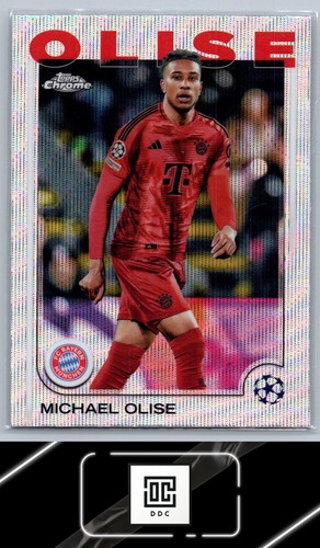 Michael Olise 2024 Topps Cromo UEFA Clubes Competiciones Wave Refractor
