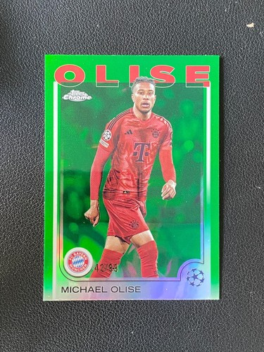 Michael Olise 2024 Topps Cromo UEFA Green Refractor /99