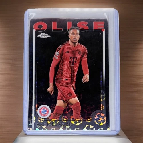 Michael Olise 2024 Topps Cromo UEFA Logofractor Negro /10