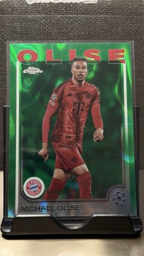 Michael Olise 2024 Topps Cromo UEFA Verde Neon Raywave /125