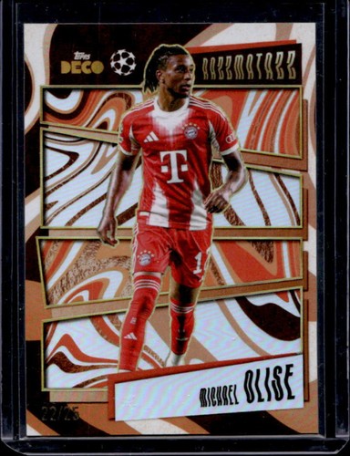 Michael Olise 2025 Topps Deco UEFA Calcio Razzmatazz Arancione /25