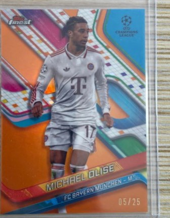 Michael Olise Topps Finest Orange Refractor /25