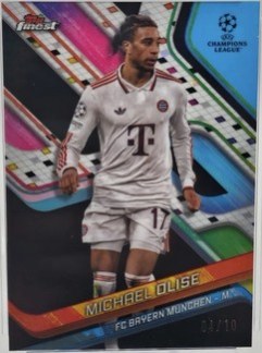 Michael Olise 2025 Topps Finest Black Prism /10