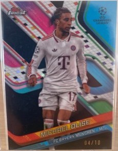 Michael Olise 2025 Topps Finest Black Refractor /10