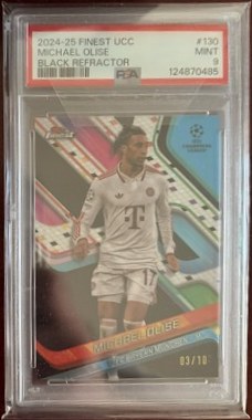 Michael Olise 2024 Topps Finest Black Refractor /10
