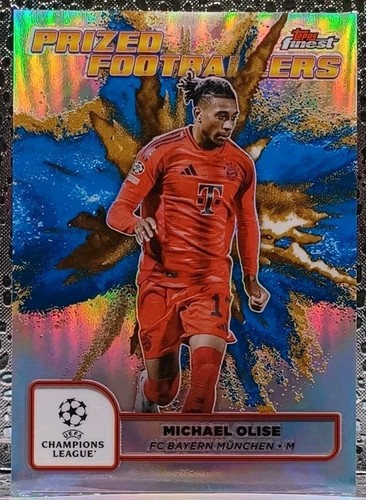 Michael Olise 2024 Topps Finest Blue Orange Fusion