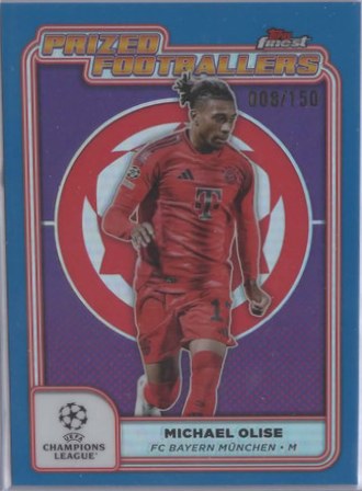 Michael Olise 2024 Topps Finest Blue Refractor /150