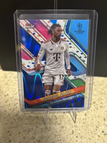 Michael Olise 2024 Topps Finest Blue Refractor /150