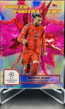Michael Olise 2024 Topps Finest Fusion Pink & Red