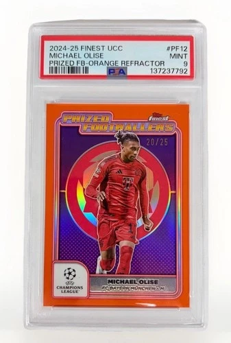 Michael Olise 2024 Topps Finest Orange /25